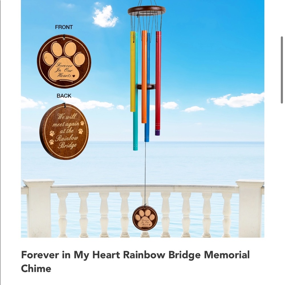 Forever in my heart Rainbow Bridge Memorial Windchime